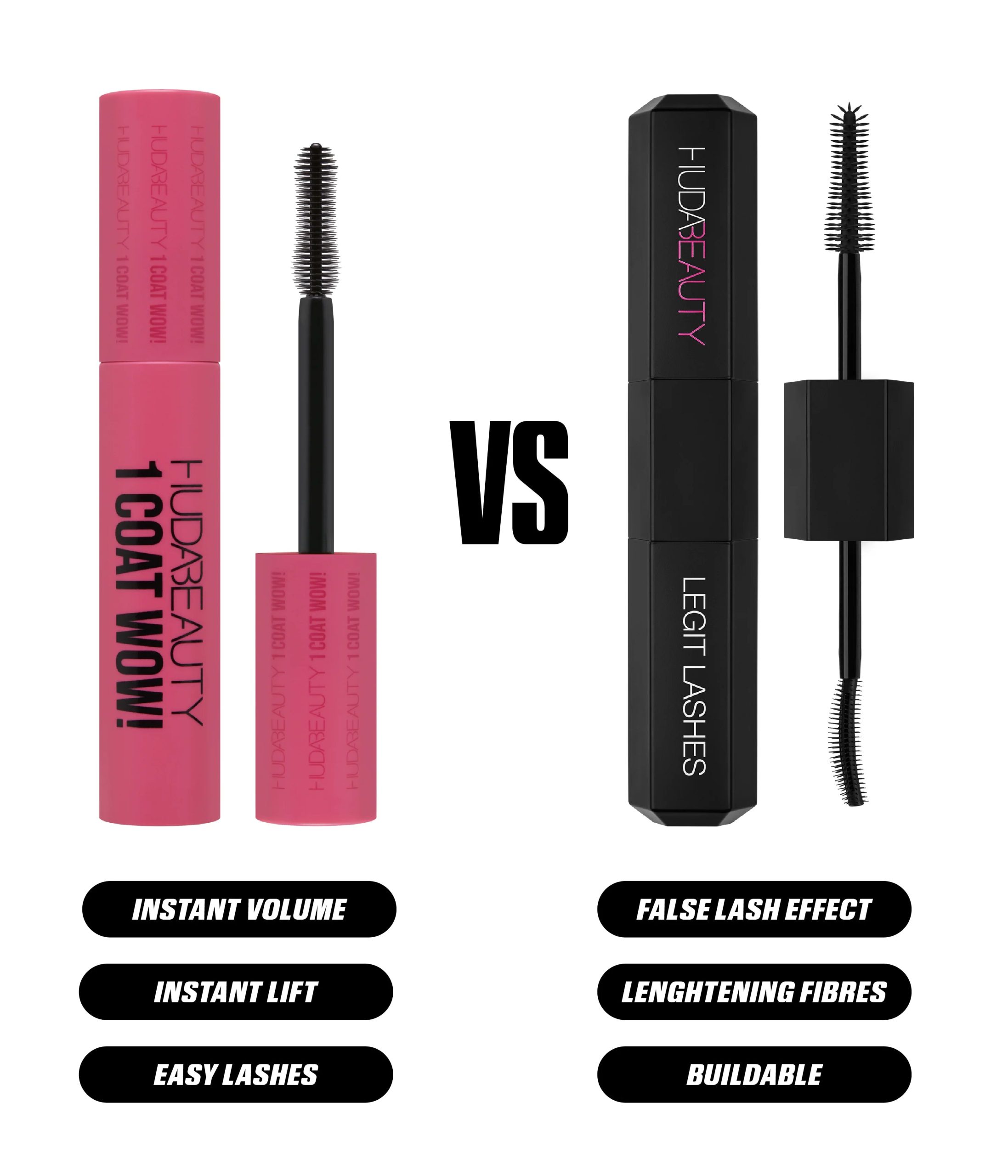 HUDA BEAUTY 1 COAT WOW! Extra Volumizing and Lifting Mascara - Image 7