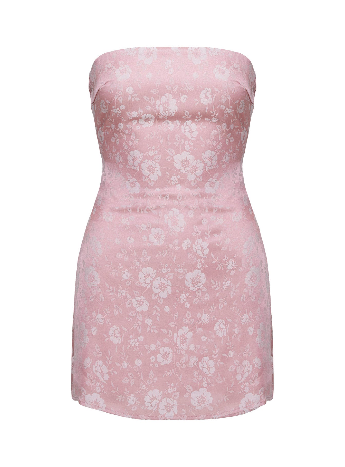 Ramie Strapless Mini Dress Dusty Pink - Image 5