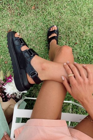 Rue Chunky Sandals Black
