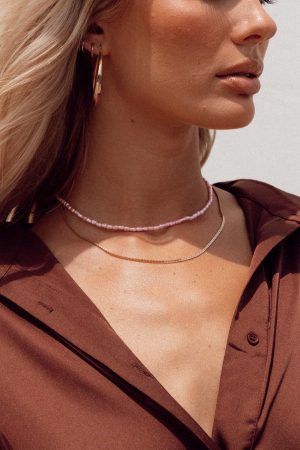 In The Zone Necklace Set Pink