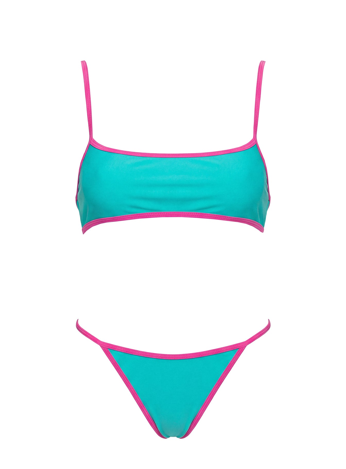 Beasley Cheeky Bikini Bottoms Green / Pink - Image 5