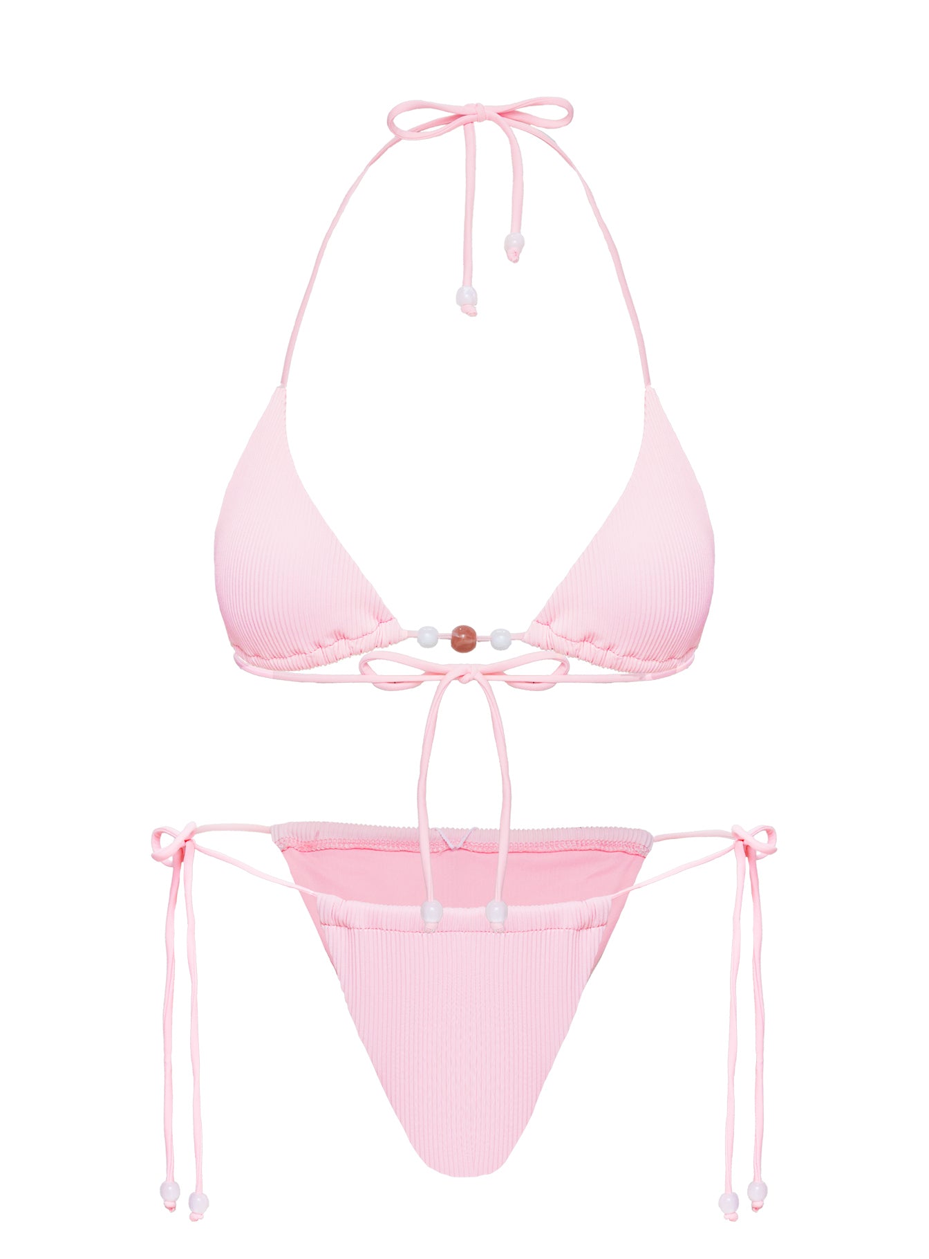 Saide Tie Side Bikini Bottoms Pink - Image 5