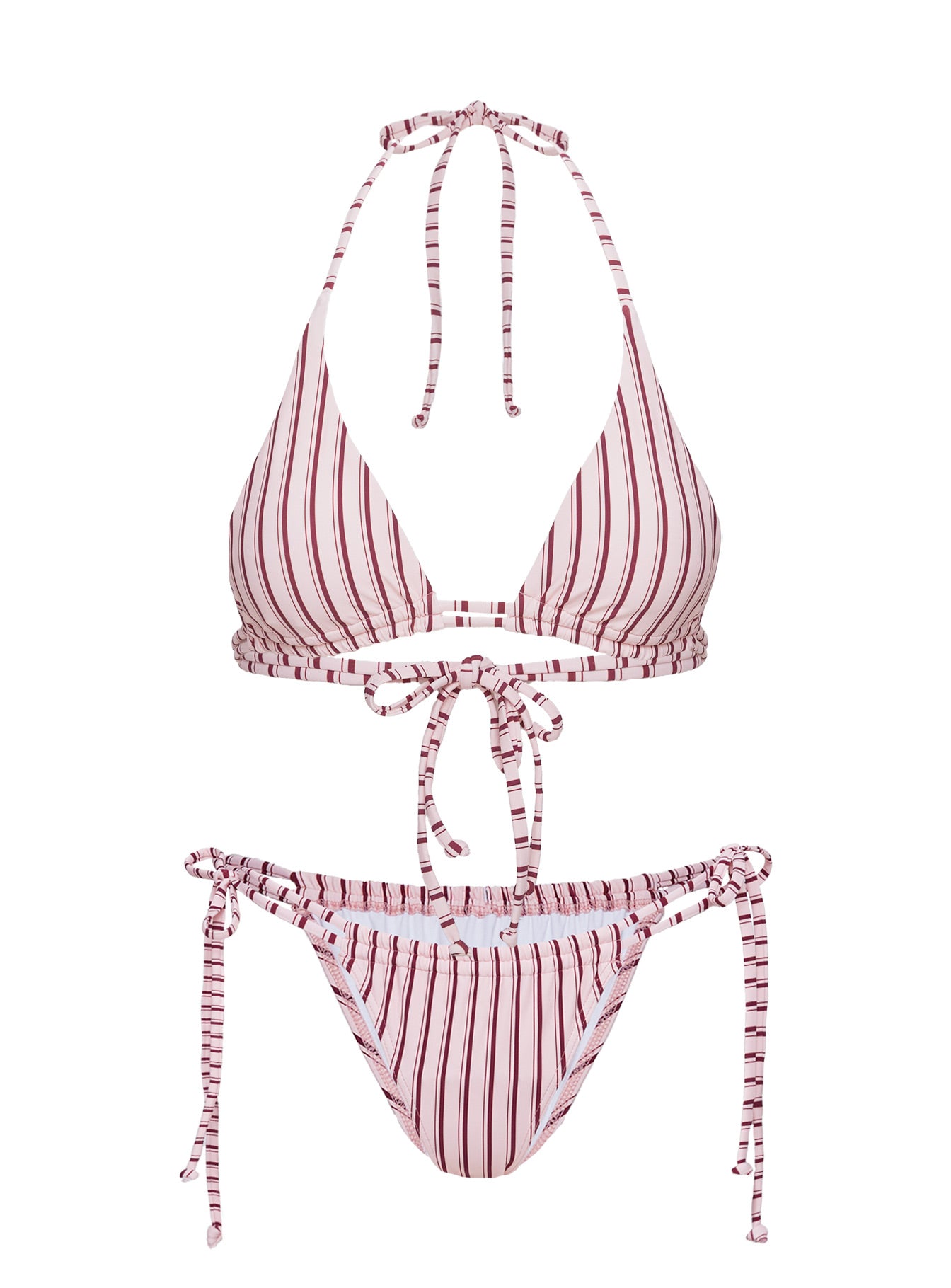 Seahaven Tie Side Bikini Bottoms Pink Stripe - Image 5