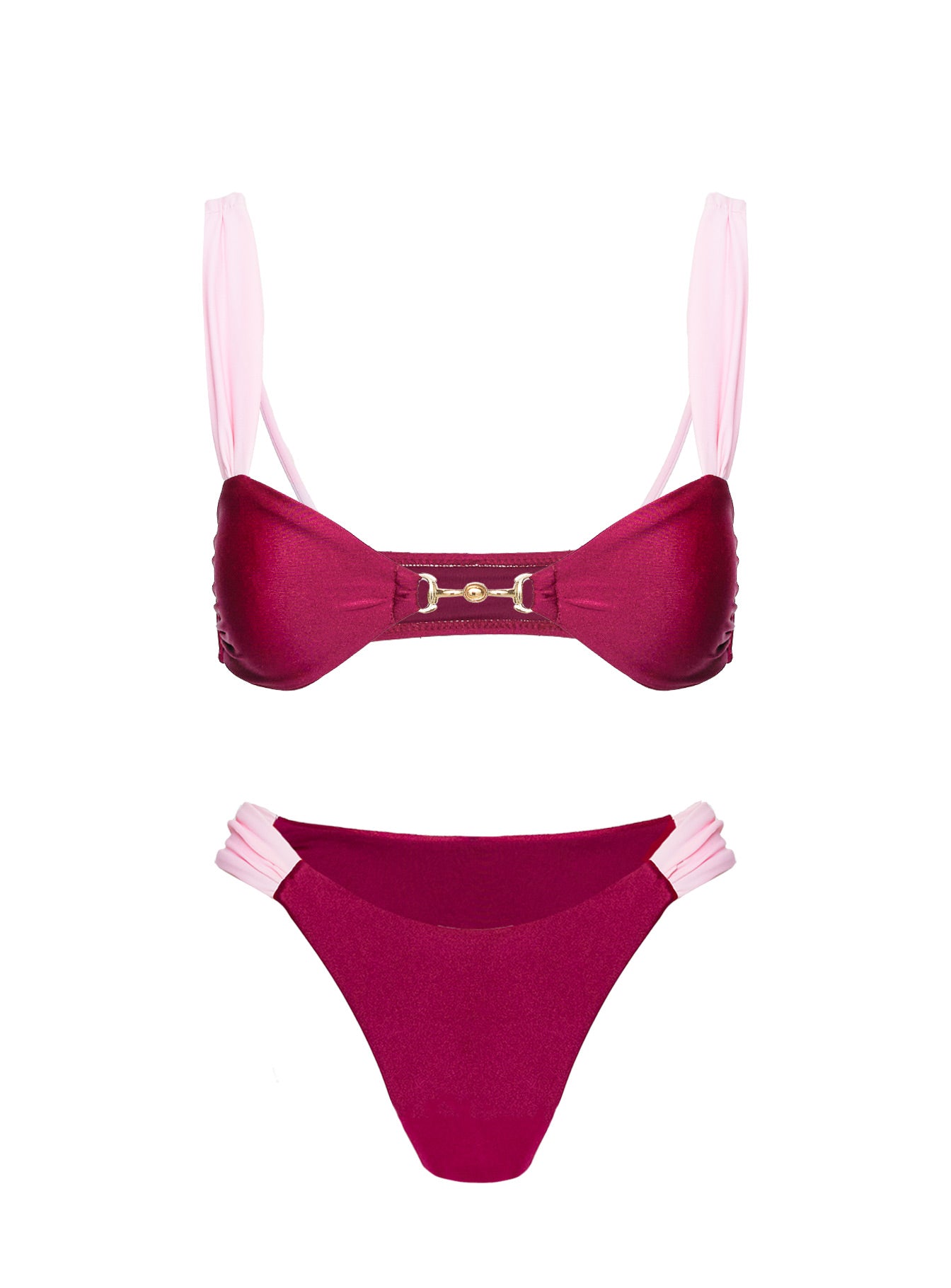 Siamese Bikini Top Red / Pink - Image 5