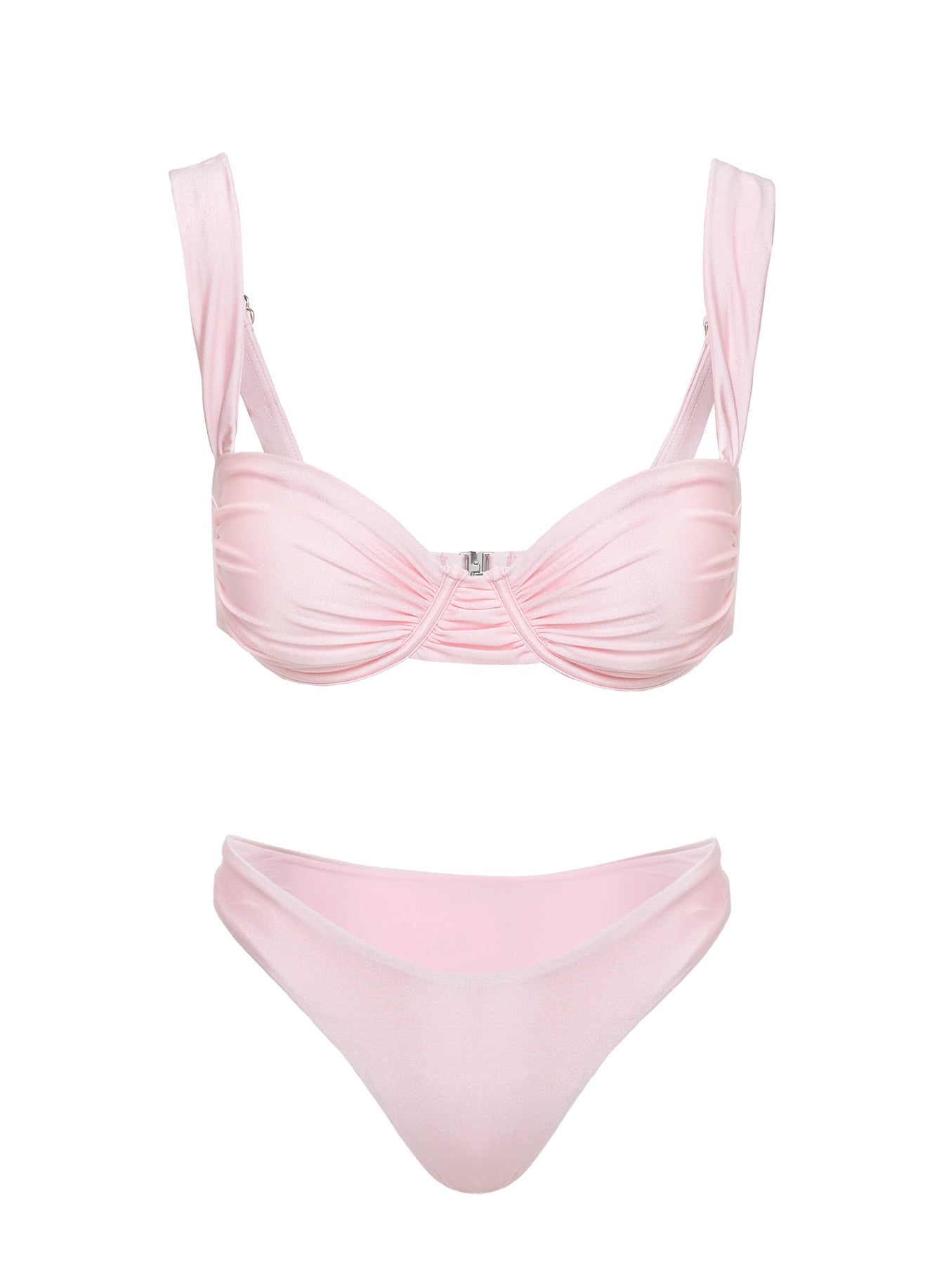 Siella Underwire Shine Bikini Top Pink - Image 5