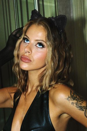 Sly Guy Cat Ear Headband Black