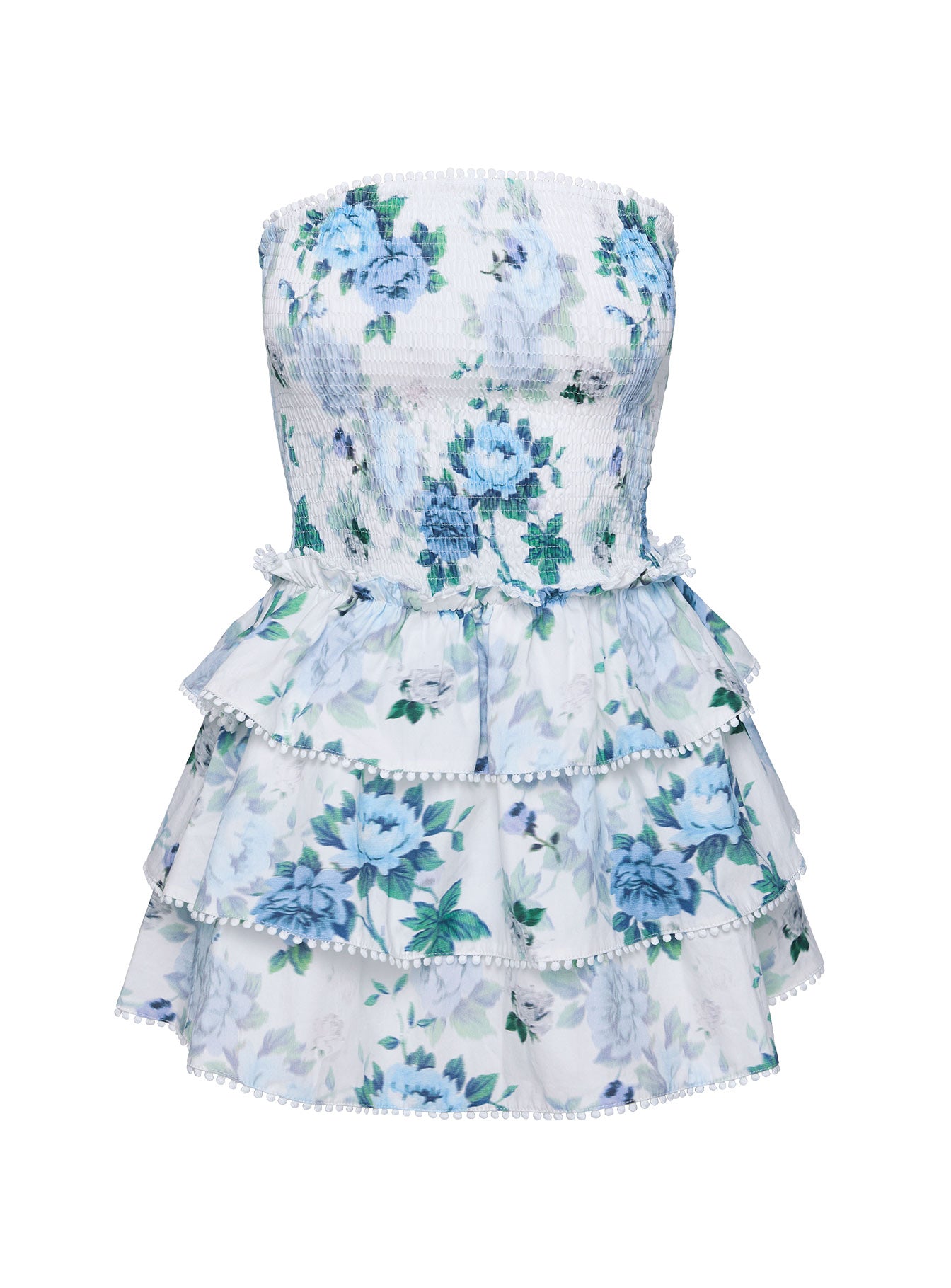 Sunkiss Frill Mini Dress White / Blue - Image 8