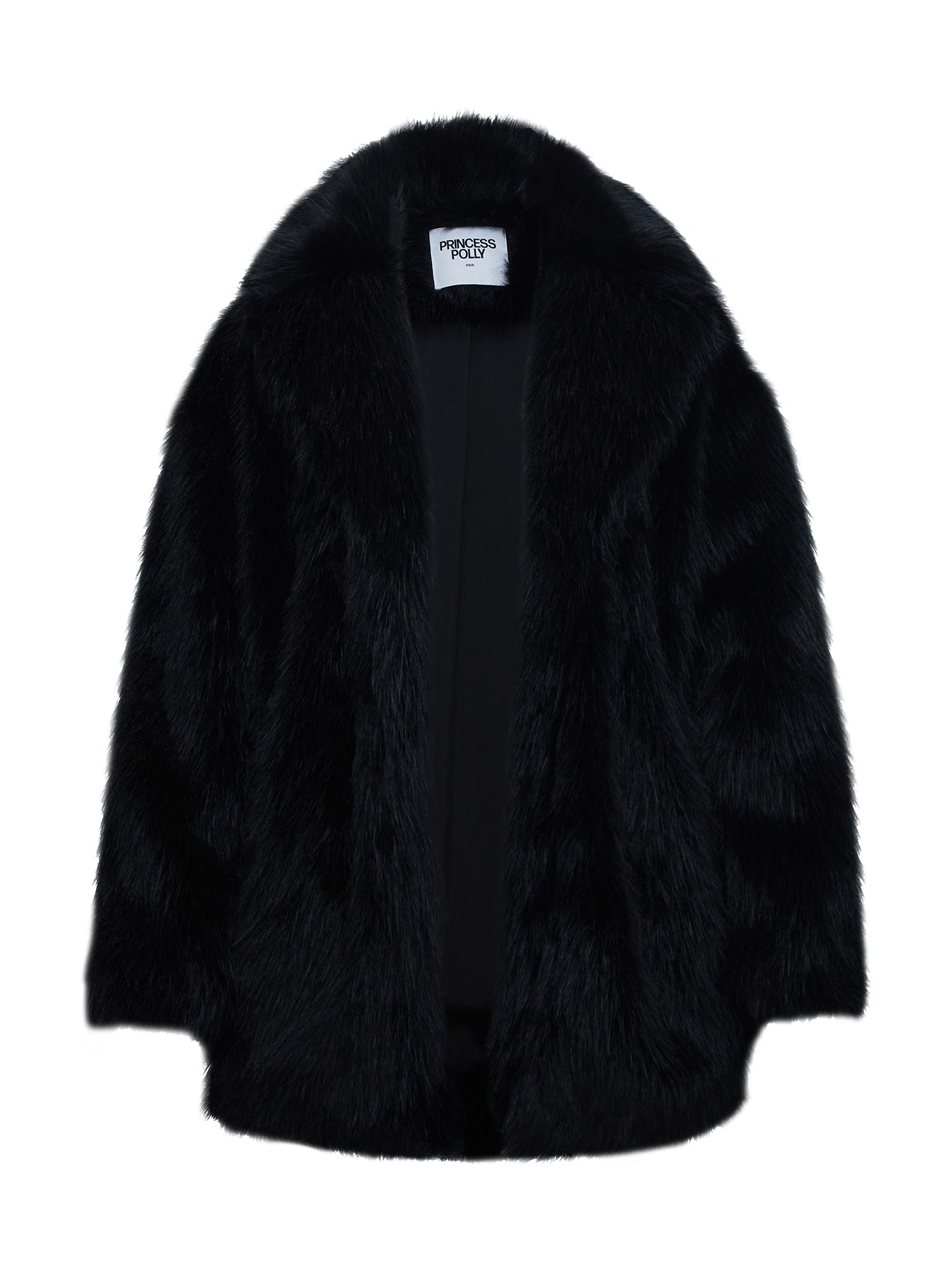 Super Trouper Faux Fur Jacket Black - Image 7