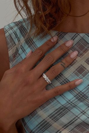 Something Sweet Stacked Ring Silver