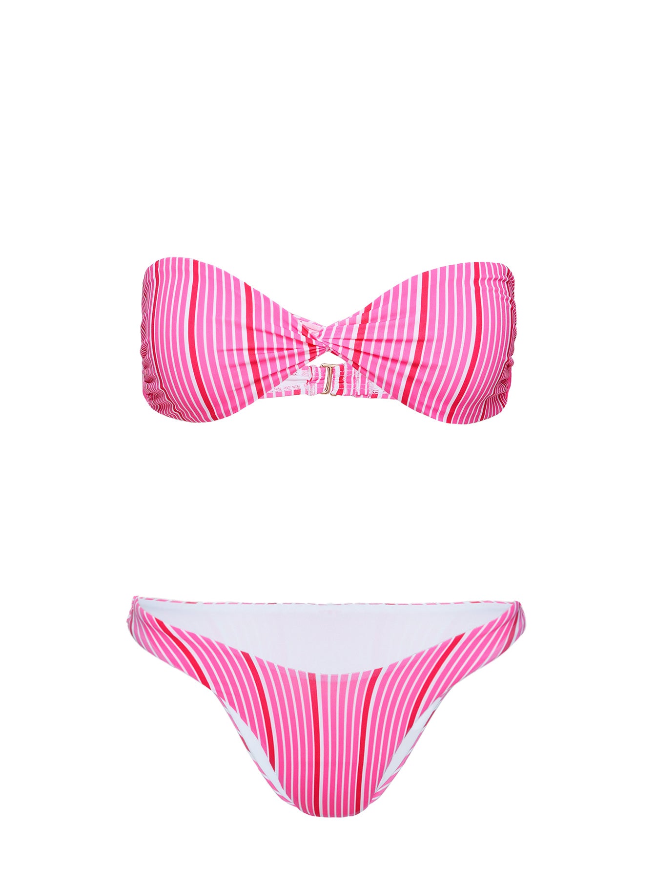 Tamrali Bandeau Bikini Top Pink Stripe - Image 5