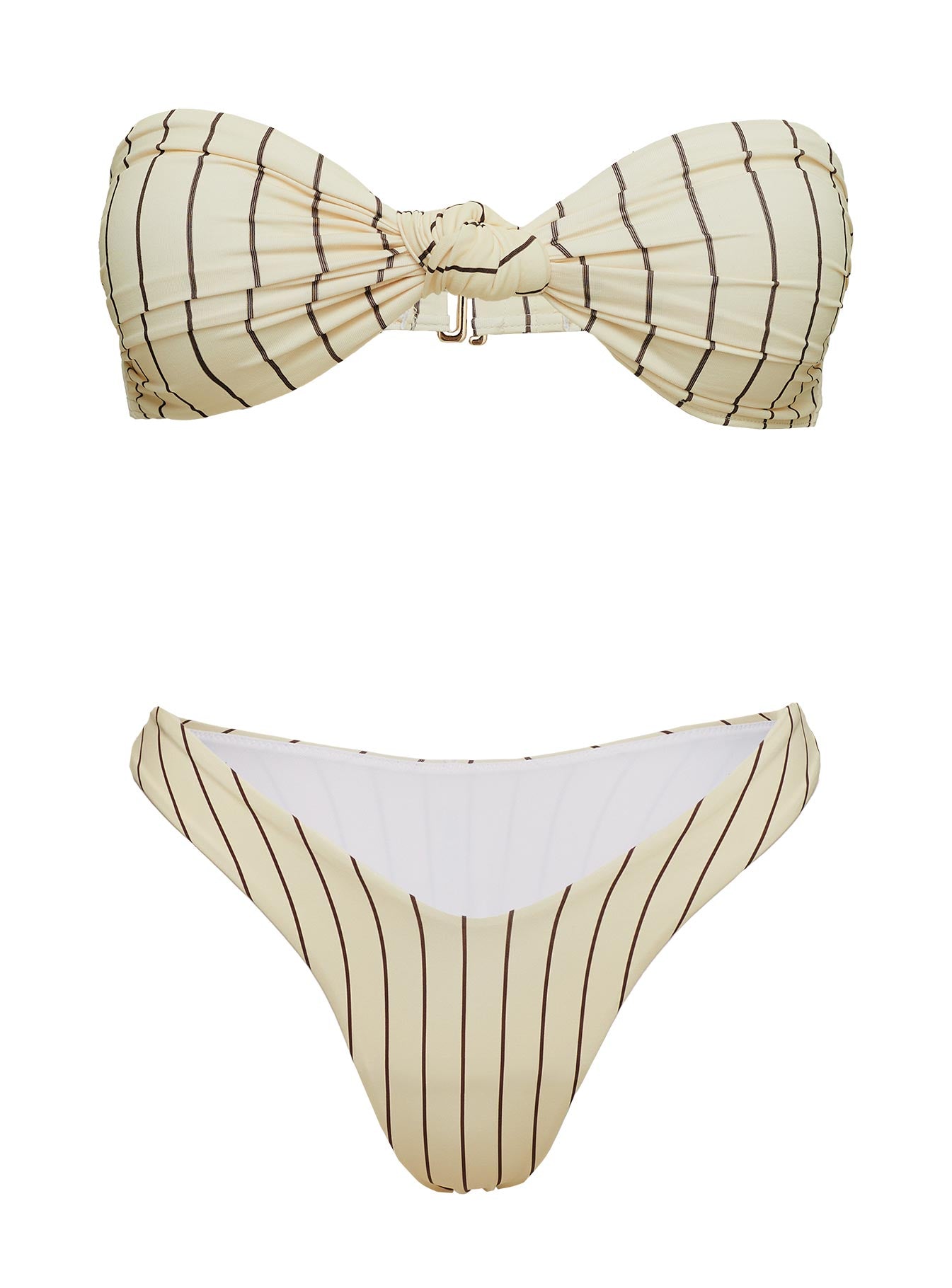 Tamrali Bandeau Bikini Top Yellow Stripe - Image 7