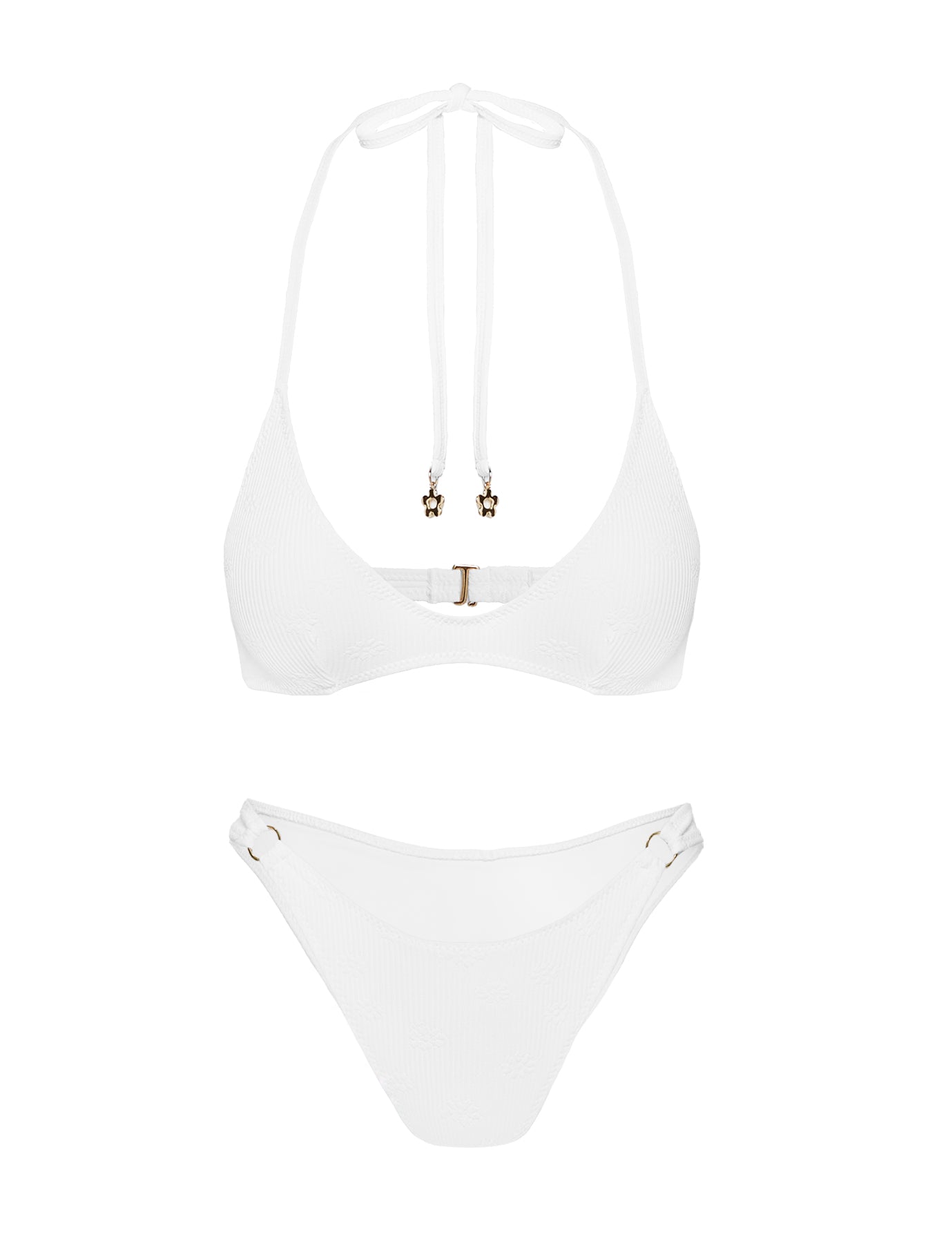 Tides Roll Bikini Bottoms White - Image 5