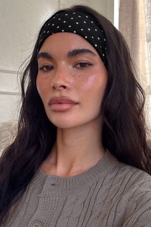 The Juney Headband Black Polka Dot