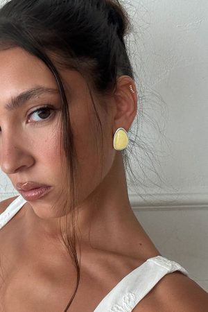 Vanita Earrings Silver / Yellow