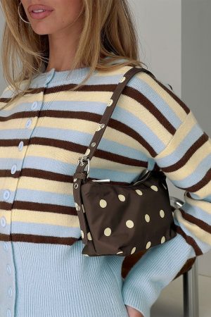 Winta Shoulder Bag Brown Polka