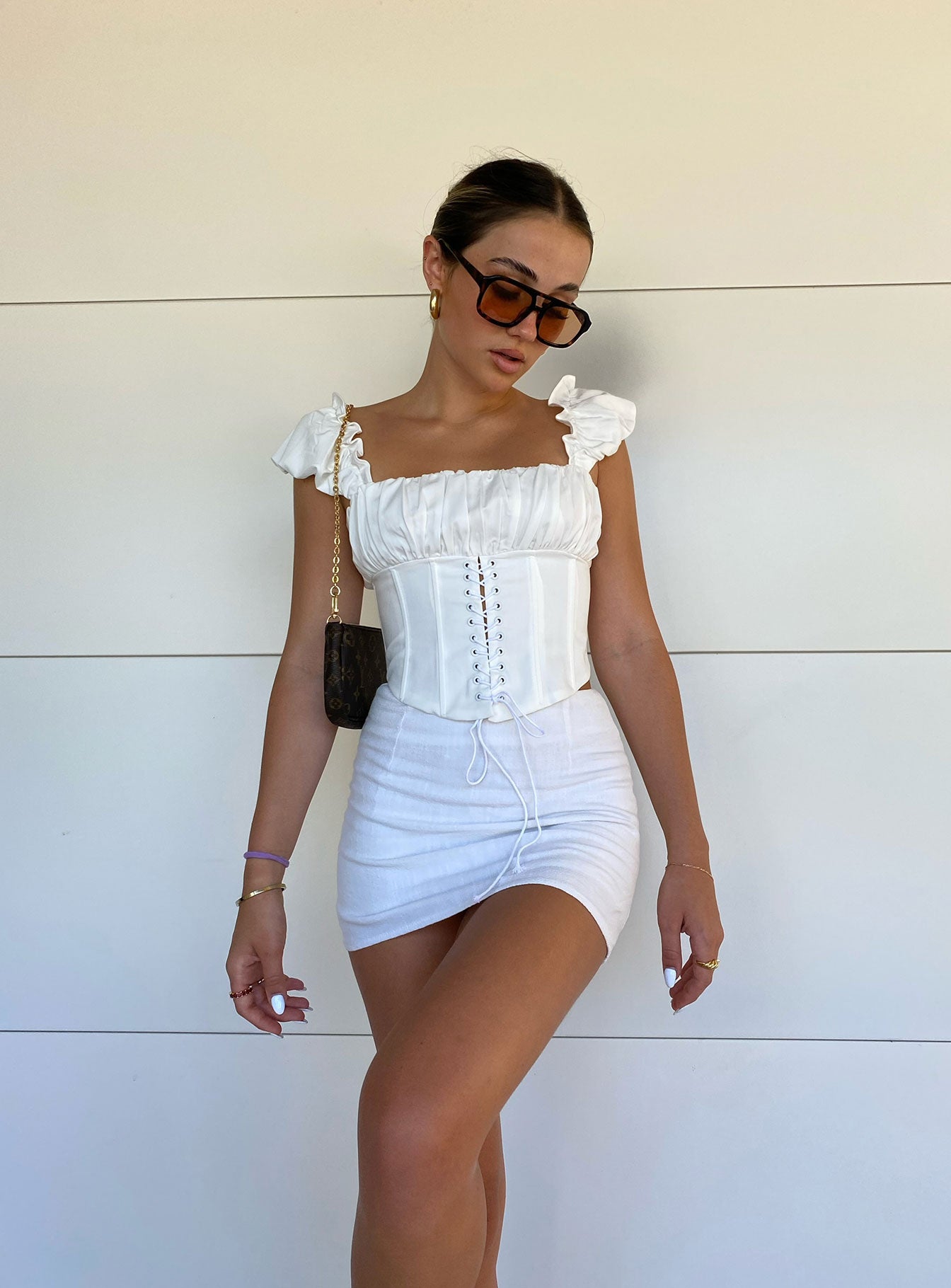 Selby Mini Skirt White - Image 6