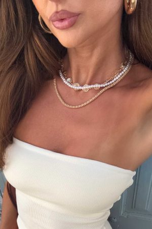 Keep Dreaming Layered Necklace Gold