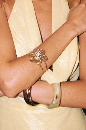 Set Adrift Flower Cuff Gold